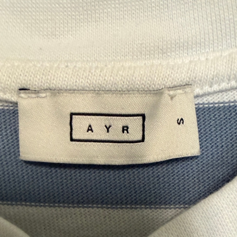 AYR Women's Blue and White Striped Early Mornings Long Sleeve Tee - Picture 2 of 7